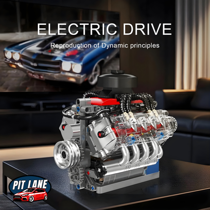 487-piece V8 Engine Model Kit by Pitstuff™